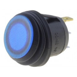 Interruptor basculante ON-OFF com LED azul de 24V - IP65