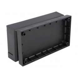Caixa para electrónica - X:66mm Y:124.8mm Z:41mm - polystyrene preto