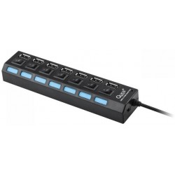 7-Port USB 2.0 Hub High Speed ON/OFF w/ Switchs