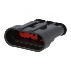 Conector 4 pinos macho à prova de água IP67 - 24VDC