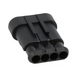 Conector 4 pinos macho à prova de água IP67 - 24VDC