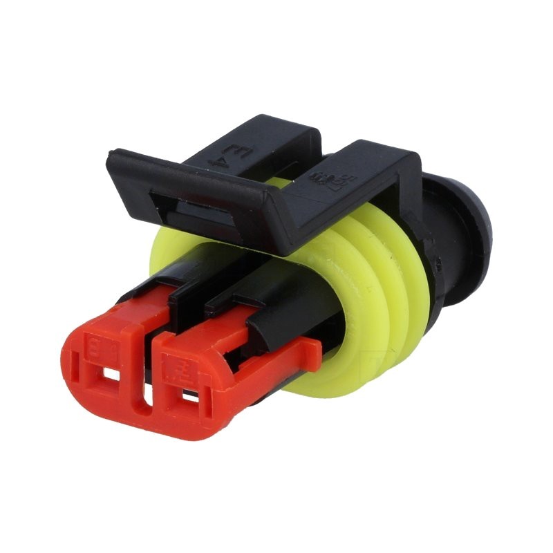 Connector: wire-wire, Superseal 1.5, plug, female, PIN:2, IP67