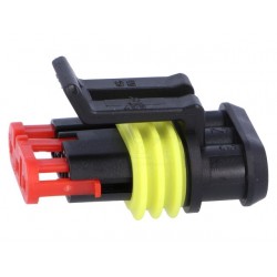 Conector 2 pinos fêmea à prova de água IP67 - 24VDC