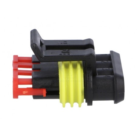 Conector 4 pinos fêmea à prova de água IP67 - 24VDC