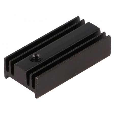 Heatsink: extruded, TO220, black, L:25.4mm, W:12mm, H:6.5mm