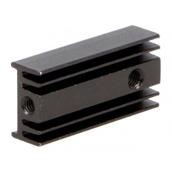 Dissipador em Aluminio p/ transistores TO220 25.4x12x6.5mm - Preto