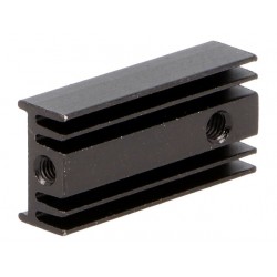 Heatsink: extruded, TO220, black, L:25.4mm, W:12mm, H:6.5mm
