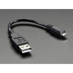 USB cable - 6" A/MicroB