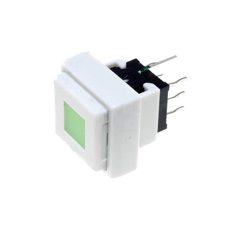 Microswitch 2-position DPDT 0.1A/30VDC THT LED green 1.5N