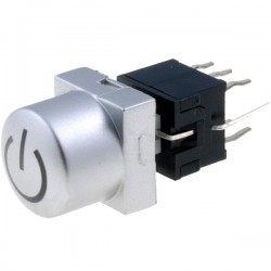 Microswitch 2-position DPDT 0.1A/30VDC THT LED blue 1.5N