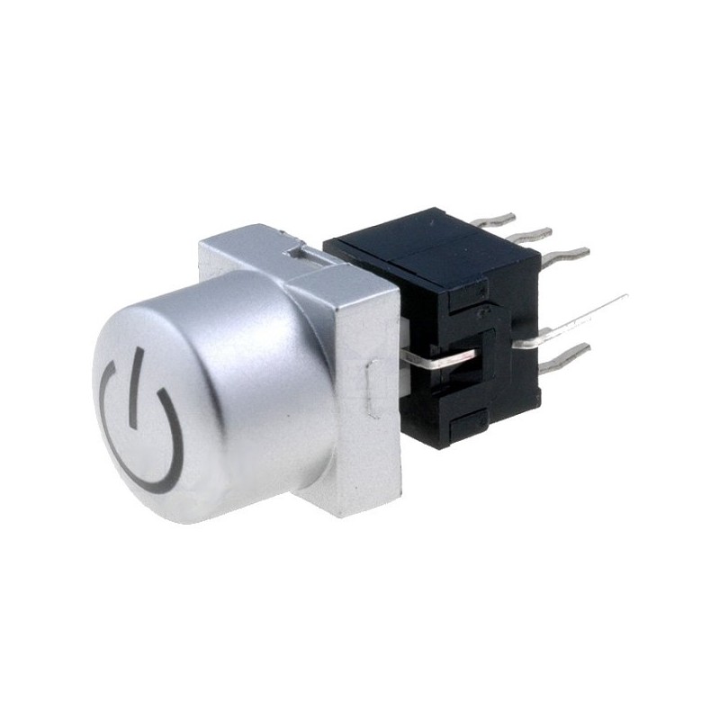 Microswitch 2-position DPDT 0.1A/30VDC THT LED blue 1.5N
