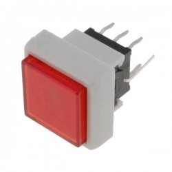 Microswitch 2-position DPDT 0.1A/30VDC THT LED red 1.5N red
