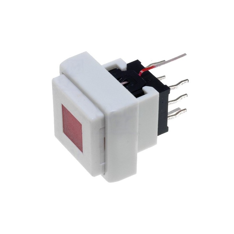 Microswitch 2-position DPDT 0.1A/30VDC THT LED red 1.5N