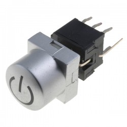 Microswitch 2-position DPDT 0.1A/30VDC THT LED green 1.5N