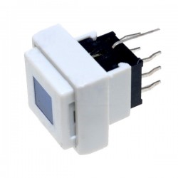 Microswitch 2-position DPDT 0.1A/30VDC THT LED blue 1.5N