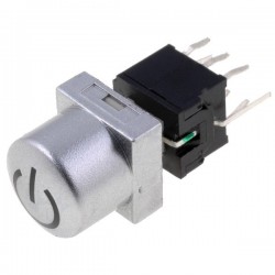 Microswitch 2-position DPDT 0.1A/30VDC THT LED red/green