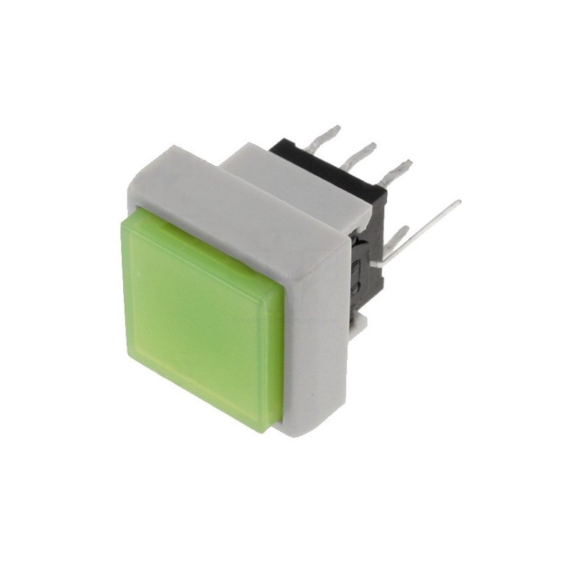 Microswitch 2-position DPDT 0.1A/30VDC THT LED green 1.5N