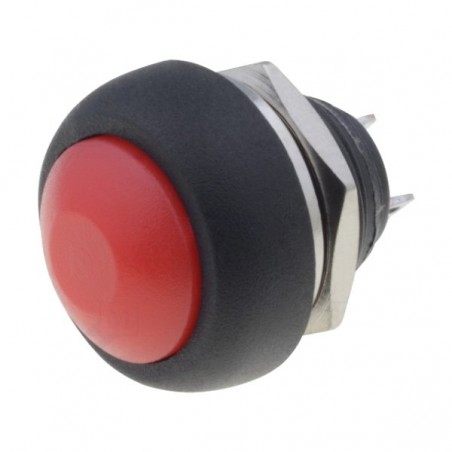 Switch push-button 1-position 1A/250VAC black Body black