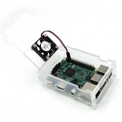 Transparent Acrylic Case+Cooling Fan for Raspberry Pi 3/2/B