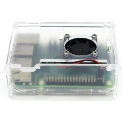 Transparent Acrylic Case+Cooling Fan for Raspberry Pi 3/2/B