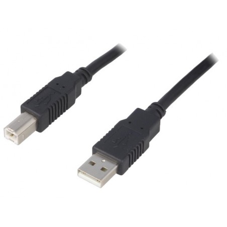 Cabo USB 2.0 A-B  1.8metros preto 