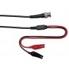 COAX CABLE 1m - BNC MALE + 2 CROCODILE CLIPS 