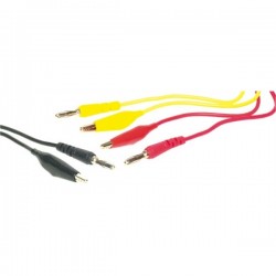 Test lead Pack 3x Banana Plug - Crcocodile Clip (80cm) 