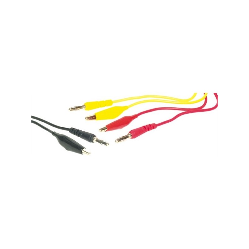 Test lead Pack 3x Banana Plug - Crcocodile Clip (80cm) 