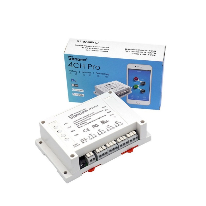 SONOFF® 4CH Pro R2 WIFI Smart Switch Inching/Self-Locking/Interlock Smart Home M