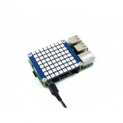 True color RGB LED HAT (B) for Raspberry Pi, colorful display, 8 × 8 grid