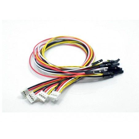 Conector Grove para 4 fios jumper fêmea (conjunto de 5) - ACC17112O Conector Grove para 4 fios jumper fêmea (conjunto de 5) - ACC17112O