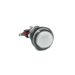 33mm White Round Arcade Push Button Switch