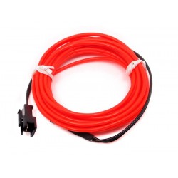 EL Wire Vermelho 3 metros - TEM03016B