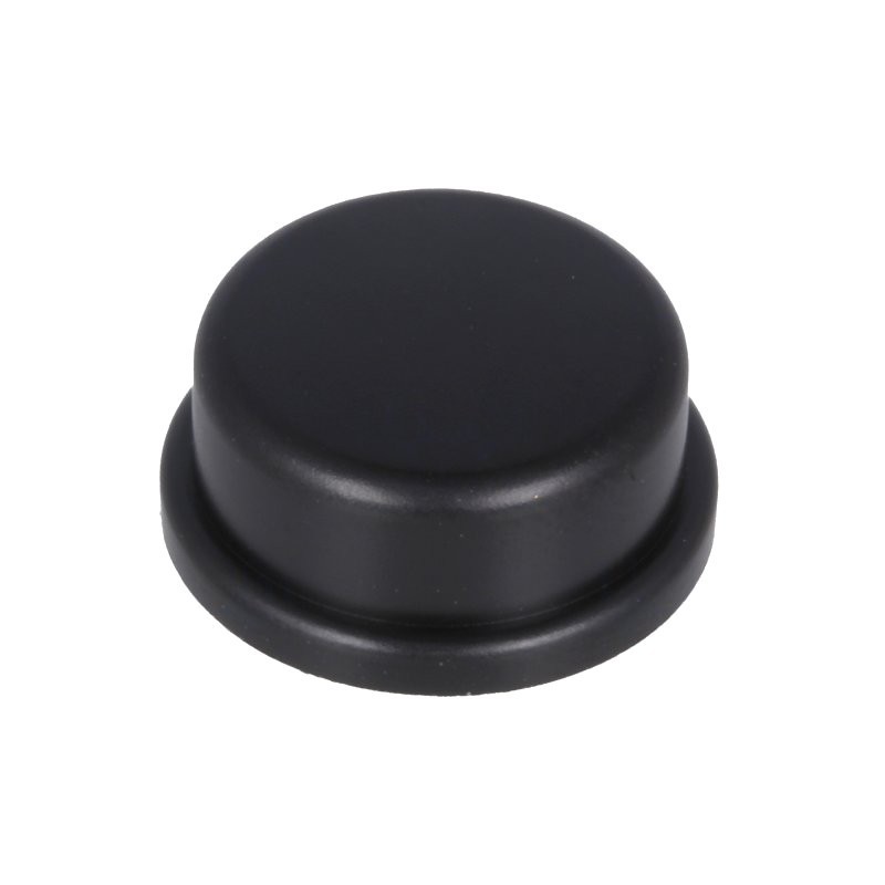 Tactile Black Button with Black Cap