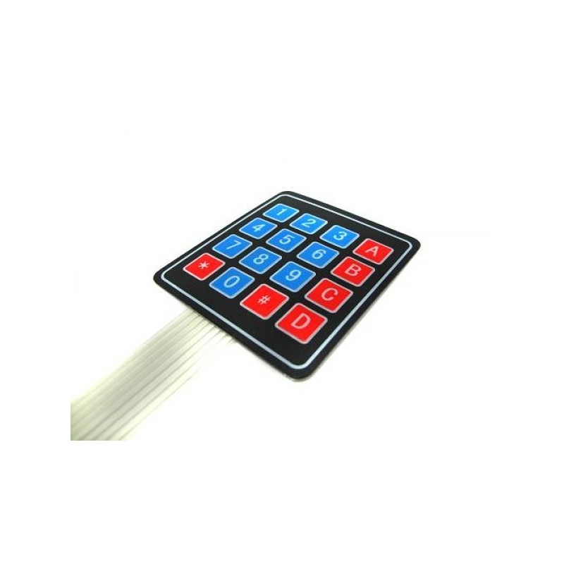 KEYPAD - Teclado de matriz 4x4 selado e autocolante