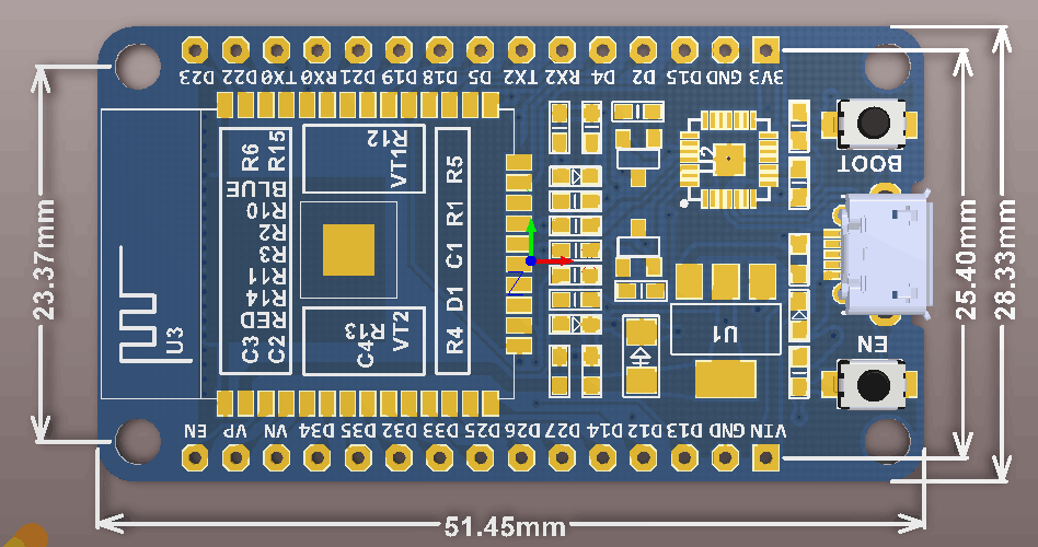 Do It Esp32 Dev Kit V1 Schematic Board Pinout Specifications Datasheet