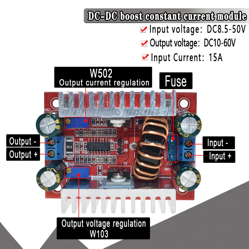 Step-Up DC-DC 10~60V 12A 400W