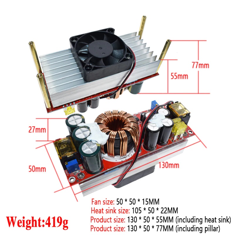 Step-Up DC-DC 12~97V 30A 1500W