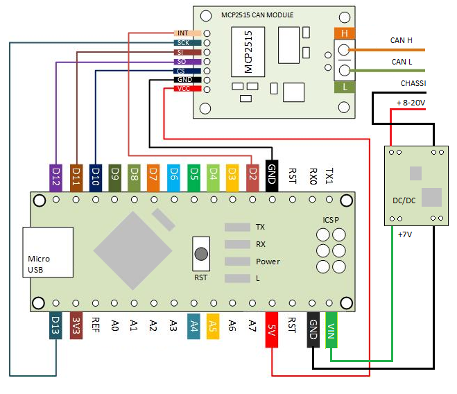 MCP2515 Controller Bus Module TJA1050 Receiver SPI Protocol for Arduino 