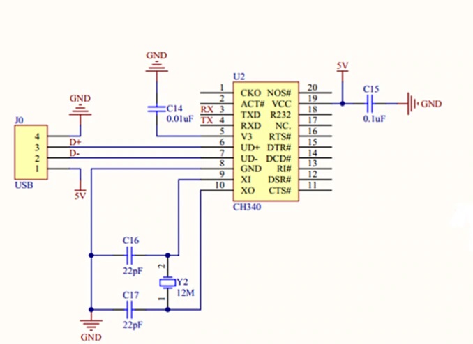 USB Connection Schematics